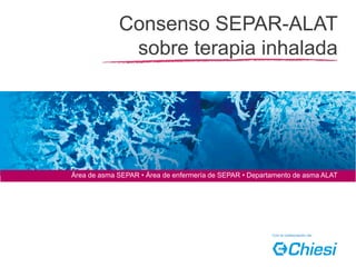 Consenso SEPAR-ALAT
sobre terapia inhalada
Con la colaboración de:
Área de asma SEPAR • Área de enfermería de SEPAR • Departamento de asma ALAT
 