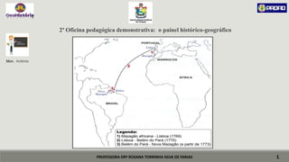PROFESSORA DRª ROSANA TORRINHA SILVA DE FARIAS
2ª Oficina pedagógica demonstrativa: o painel histórico-geográfico
Mon. Antônia
1
ESCALA
GEOGRÁFICA
 