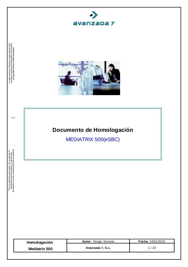 Documento de homologación esbc 500