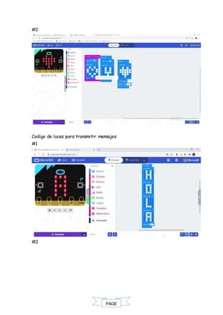PAGE
*
#2
Codigo de luces para transmitir mensajes
#1
#2
 