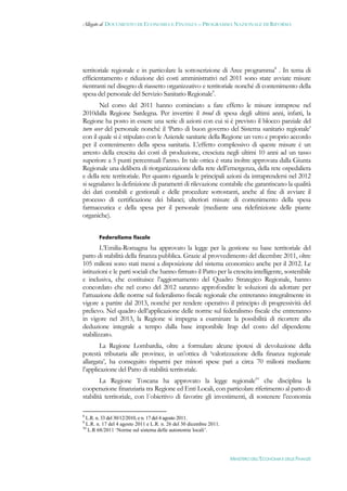 Documento di economia e finanza 2012