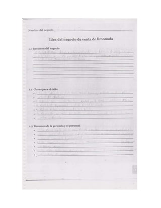 Documento escaneado plan de negocios