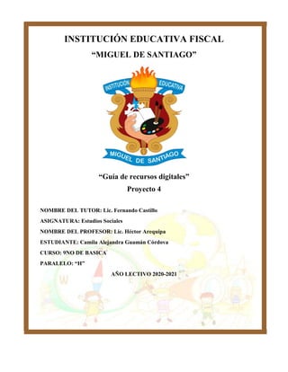 Documento "Guía de recursos digitales"