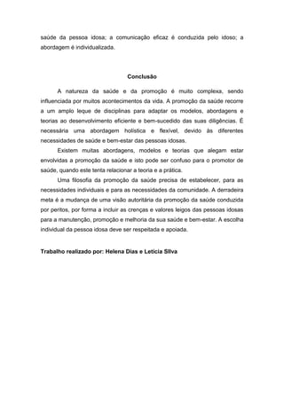 Modelos de Intervenção