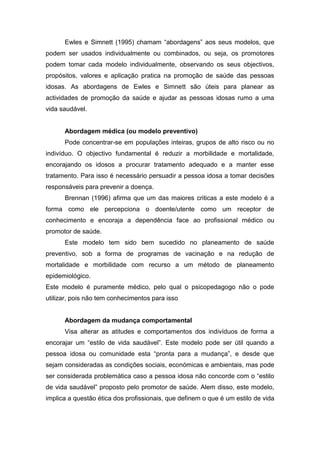 Modelos de Intervenção