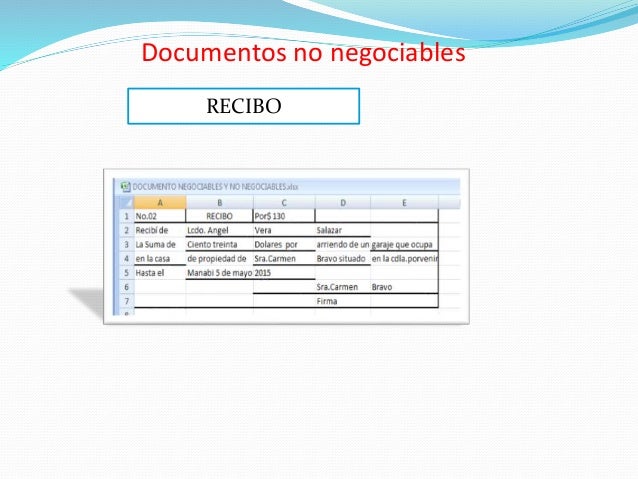 Documento negociables y no negociables