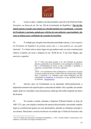 Habeas Corpus Coletivo sobre decisão de Barroso sobre Indulto de Natal