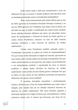 Depoimento de Dilma à comissão do Impeachment