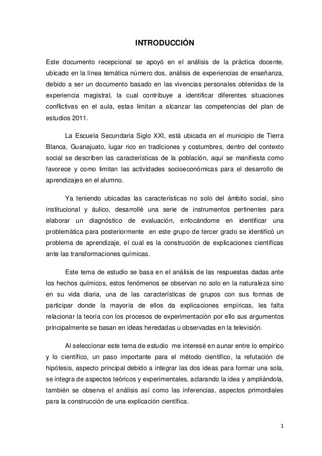 Documento recepcional. los modelos didácticos para 