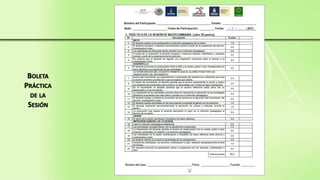 BOLETA
PRÁCTICA
DE LA
SESIÓN
 