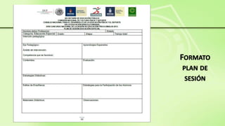 FORMATO
PLAN DE
SESIÓN
 