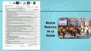 BOLETA
PRÁCTICA
DE LA
SESIÓN
 
