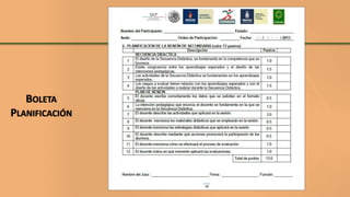 BOLETA
PLANIFICACIÓN
 