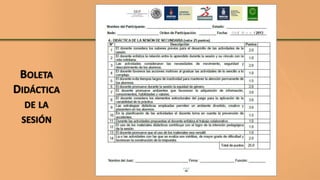 BOLETA
DIDÁCTICA
DE LA
SESIÓN
 