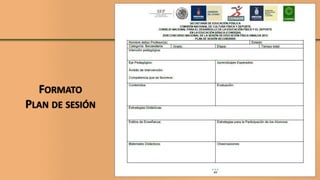 FORMATO
PLAN DE SESIÓN
 