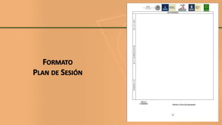 FORMATO
PLAN DE SESIÓN
 