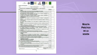 BOLETA
PRÁCTICA
DE LA
SESIÓN
 