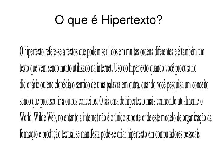 o que é hipertexto?