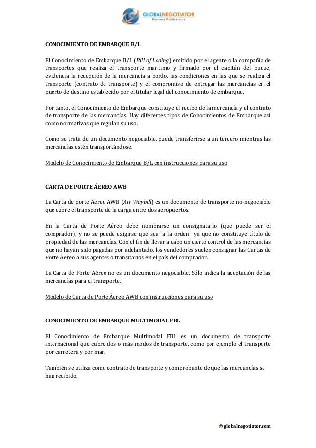 Documentos de-transporte-internacional