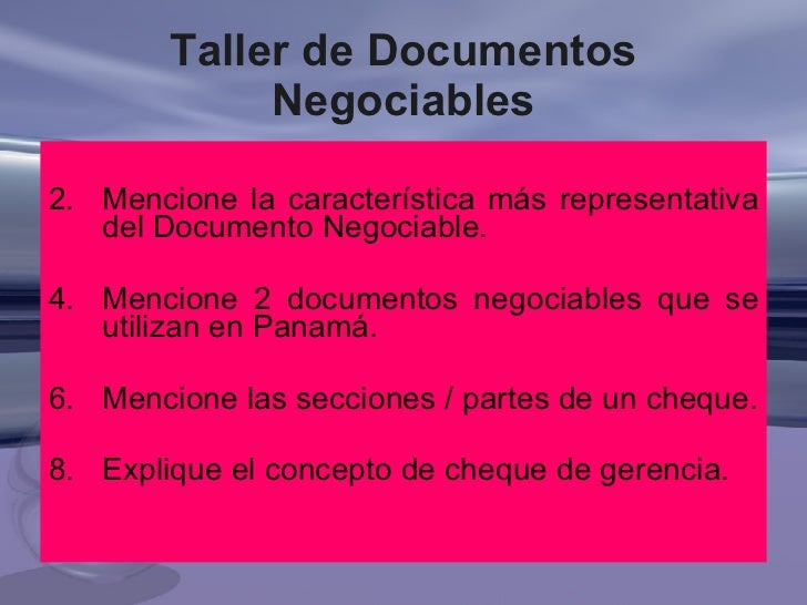 Documentos Negociables