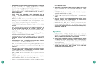 116 117
	 NATIONAL SCIENCE FOUNDATION(2001). Foundations. A monograph for professionals
in science, mathematics, and technology education. Fecha de consulta:
29/10/2013.<http://www.nsf.gov/pubs/2000/nsf99148/htmstart.htm>.
	 OLSON Steve y Susan LOUCKS-HORSLEY, editores (2000). Inquiry and the National
Science Education Standards: a guide for teaching and learning. Washington DC:
National Academy Press.
	 ORTEGA, Francisco (2002). Epistemología y ciencia en la actualidad. Fecha de
consulta: 29/10/2013.<http://institucional.us.es/revistas/themata/28/09%20
ortega%20martinez.pdf>.
	 PEDRINACI, Emilio (2008). Ciencias para el mundo contemporáneo. Barcelona: SM.
	 PEDRINACI, Emilio; Aureli CAAMAÑO, Pedro CAÑAL y Antonio DE PRO (2012). 11 ideas
claves. El desarrollo de la competencia científica. Barcelona: Graó.
	 PISA 2006 (2008). Competencias científicas para el mundo de mañana. Madrid:
Santillana.
	 REYES CÁRDENAS, Flor y Kira PADILLA (2012). La indagación y la enseñanza de
las ciencias. Educación Química en Línea, año 23, número 4, pp. 415-421, 2012.
Fecha de consulta: 16.5.2013. <http://educacionquimica.info/articulos.php?Id_
articulo=1339>.
	 ROCARD, Michel (2007). Science education now: a renewed pedagogy for the future
or Europe: Informe Rocard.Bruselas: Comunidad Europea.
	 RODRÍGUEZ, Germán (1998). “Ciencia, tecnología y sociedad: una mirada desde la
Educación en Tecnología”. Revista Iberoamericana de Educación, número 18, pp.
107-143.
	 SCHLEICHER, Andreas (2009). “Lo que el Perú puede aprender de los resultados
comparados de las pruebas PISA”. Boletín CNE, número 21.
	 SERCE, Segundo Estudio Regional Comparativo y Explicativo (2008). Primer reporte.
Los aprendizajes de los estudiantes de América Latina y el Caribe. Santiago de Chile:
Unesco-LLECE.
	 SHORT, Kathy; Jean SCHROEDER, Julie LAIRD, Gloria KAUFFMAN, Margaret FERGUSON
y Kathleen CRAWFORD (1999). El aprendizaje a través de la indagación. Docentes y
alumnos diseñan juntos el currículo. Barcelona: Gedisa.
	 SOTO, Ángel (2008). Educación en tecnología. Un reto y una exigencia social. Bogotá:
Magisterio.
	 TACCA, Daniel (2010). “La enseñanza de las ciencias naturales en la educación
básica”. Investigación Educativa, volumen 14, número 26, pp. 139-152.
	 UNESCO (1991). Innovaciones en la educación en ciencias y tecnología, volúmenes I,
II, III y IV. Montevideo: Unesco.
	 UNESCO (2005). ¿Cómo promover el interés por la cultura científica? Una propuesta
didáctica fundamentada para la educación científica de 15 a 18 años. Santiago:
Orealc.
	 UNESCO (2011). Educación para el desarrollo sostenible. Examen por los expertos de
los procesos y el aprendizaje. París: Unesco.
	 VÁSQUEZ, Ángel y Marco ALARCÓN (2010). Didáctica de la tecnología. Madrid:
Síntesis.
	 WINDSCHITL, Mark (2003). “Inquiry projects in science teacher education: what can
investigative experiences reveal about teacher thinking and eventual classroom
practice?” Science Education, número 87, pp. 112-143.
	 YANKOVIC, Bartolomé (2011). Procesos científicos: predecir, interpretar datos,
controlar variables (Cómo trabajar en la sala de clases). Fecha de consulta:
20/8/2013. <http://www.educativo.utalca.cl/medios/educativo/profesores/basica/
predecir_datos_variables.pdf>.
Específicas:
	 PROYECTO LAMAP, LA MAIN À LA PÂTE (2003). Enseñar ciencia en la escuela.
Educación infantil y educación primaria. Proyecto educativo para aprender y vivir la
ciencia en la escuela. París: Proyecto Lamap y P. A. U. Education.
	 REBOLLO, Manuel (2010). Análisis del concepto de competencia científica: definición
y sus dimensiones. I Congreso de Inspección de Andalucía: competencias básicas
y modelos de intervención en el aula. Andalucía, España: Junta de Andalucía,
Consejería de Educación.
	 SECRETARÍA DE EDUCACIÓN PÚBLICA, México (2001). La enseñanza de las Ciencias
Naturales en la escuela primaria. Fecha de consulta: 9/8/2013. <http://www.
centrodemaestros.mx/enams/MitoloCiencia.pdf>.
 