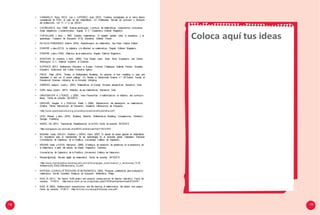 118
• CARABALLO, Rosa; RICO, Luis y LUPIÁÑEZ, José. (2013). “Cambios conceptuales en el marco teórico
competencial de PISA: el caso de las matemáticas”. En Profesorado. Revista de currículum y formación
del profesorado. Vol. 17, n.º 2, pp. 225-241.
• CASTIBLANCO, Ana. (1999). Nuevas tecnologías y currículo de matemáticas. Lineamientos curriculares.
Áreas obligatorias y fundamentales. Bogotá, D. C.: Cooperativa Editorial Magisterio.
• CHEVALLARD y otros. ( 1997). Estudiar matemáticas: El eslabón perdido entre la enseñanza y el
aprendizaje. Cuaderno de Educación N°22. Barcelona: Editorial Horsori.
• DA SILVA FERNANDEZ, Antonio (2010). Aprendizagem em matemática. Sao Paulo: Papirus Editora
• D’AMORE y otros.(2010). La didáctica y la dificultad en matemáticas. Bogotá: Editorial Magisterio.
• D’AMORE y otros.(1999). Didáctica de la matemática. Bogotá: Editorial Magisterio.
• DONOVAN, M. Suzanne y otros. (2000). How People Learn. Brain, Mind, Experience, and School.
Washington D. C.: National Academy of Sciences.
• EURYDICE (2011). Mathematic Education in Europe: Common Challenges National Policies. Bruselas:
Education, Audiovisual and Culture Executive Agency.
• FREJD, Peter (2014). “Modes of Mathematical Modelling. An analysis of how modelling is used and
interpreted in and out of school settings”. En Studies in Behavioural Science n.º 181.Suecia: Faculty of
Educational Sciences Linköping de la University Linköping.
• GIMÉNEZ, Joaquim. (coord.). (2001). Matemáticas en Europa: Diversas perspectiv as. Barcelona: Graó.
• GOÑI, Jesús (coord.). (2011). Didáctica de las matemáticas. Barcelona: Graó.
• GRAVEMEIJER K. y TERUEL J. (2000). Hans Freudenthal: a mathematician on didactics and curriculum
theory. Fecha de consulta: 24/12/2014.
• GROUWS, Douglas A. y CEBULLA, Kristin J. (2000). Mejoramiento del desempeño en matemáticas.
Ginebra: Oficina Internacional de Educación, Academia Internacional de Educación.
<http://w ww.gpdmatematica.org.ar/publicaciones/hansfreudenthal.pdf>
• LESH, Richard y otros. (2010). Modeling Students. Mathematical Modeling Competencies. Dordrecht:
Springer Publishing.
• MANEL, Sol. (2011). Trayectorias Modelizadoras en la ESO. Fecha de consulta: 24/12/2014.
<http://polipapers.upv.es/index.php/MSEL/article/v iew File/3100/3196>
• MASAMI, Isoda; ARCAVI, Abraham y MENA, Arturo. (2007). El estudio de clases japonés en matemáticas.
Su importancia para el mejoramiento de los aprendizajes en el escenario global. Valparaíso: Ediciones
Universitarias de Valparaíso de la Pontificia Universidad Católica de Valparaíso.
• MASAMI, Isoda y OLFOS, Raimundo. (2009). El enfoque de resolución de problemas en la enseñanza de
la matemática a partir del estudio de clases. Valparaíso: Ediciones
Universitarias de Valparaíso de la Pontificia Universidad Católica de Valparaíso.
• Mendom@atic@. Revista digital de matemática. Fecha de consulta: 24/12/2014.
<http://ww w.mendomatica.mendoza.edu.ar/nro22/Lenguaje_comunicacion_y _emociones_% 20
Sentipensar% 20la% 20Matematica_22.pdf>
• NATIONAL COUNCILOF TEACHERS OF MATHEMATICS. (2003). Principios y estándares para la educación
matemática. Sevilla: Sociedad Andaluza de Educación Matemática Thales.
• NISS, M. (2011). The Danish KOM project and possible consequences for teacher education. Fecha de
consulta: 1/1/2013. <http://ww w.cimm.ucr.ac.cr/ojs/index.php/CIFEM/article/dow nload/672/678>
• NISS, M. (2002). Mathematical competencies and the learning of mathematics: the danish kom project.
Fecha de consulta: 1/1/2013. <http://w 3.msi.vx u.se/users/hso/aaa_niss.pdf>
Coloca aquí tus ideas
119
 