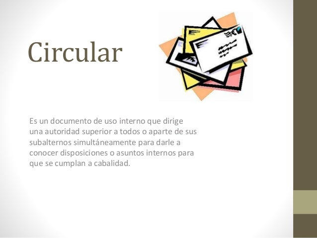 Documentos administrativos, Carta, Circular, Hoja de Vida 