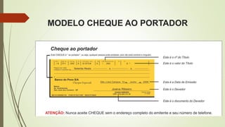 MODELO CHEQUE AO PORTADOR
 