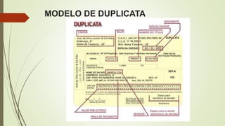 MODELO DE DUPLICATA
 