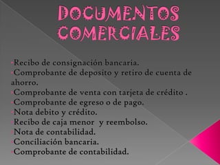 DOCUMENTOS COMERCIALES ,[object Object]