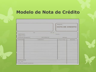 Modelo de Nota de Crédito
 