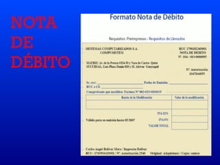 NOTA
DE
DÉBITO
 