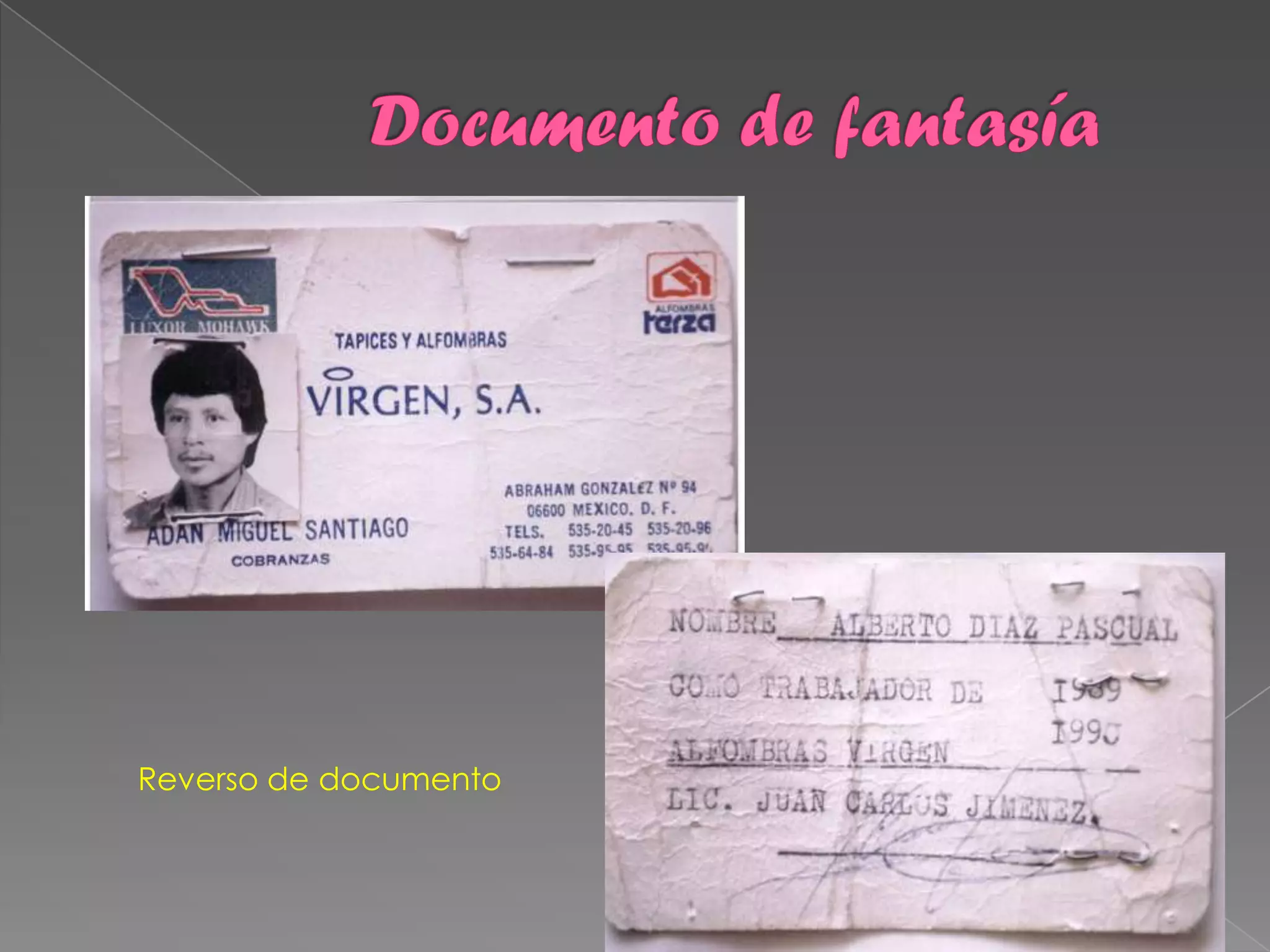 Reverso de documento
 