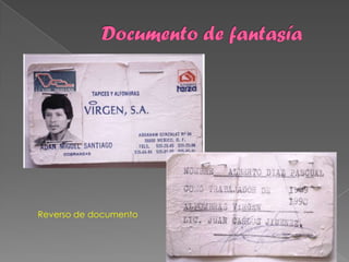 Reverso de documento
 