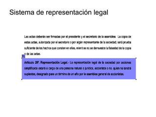 Sistema de representación legal
 