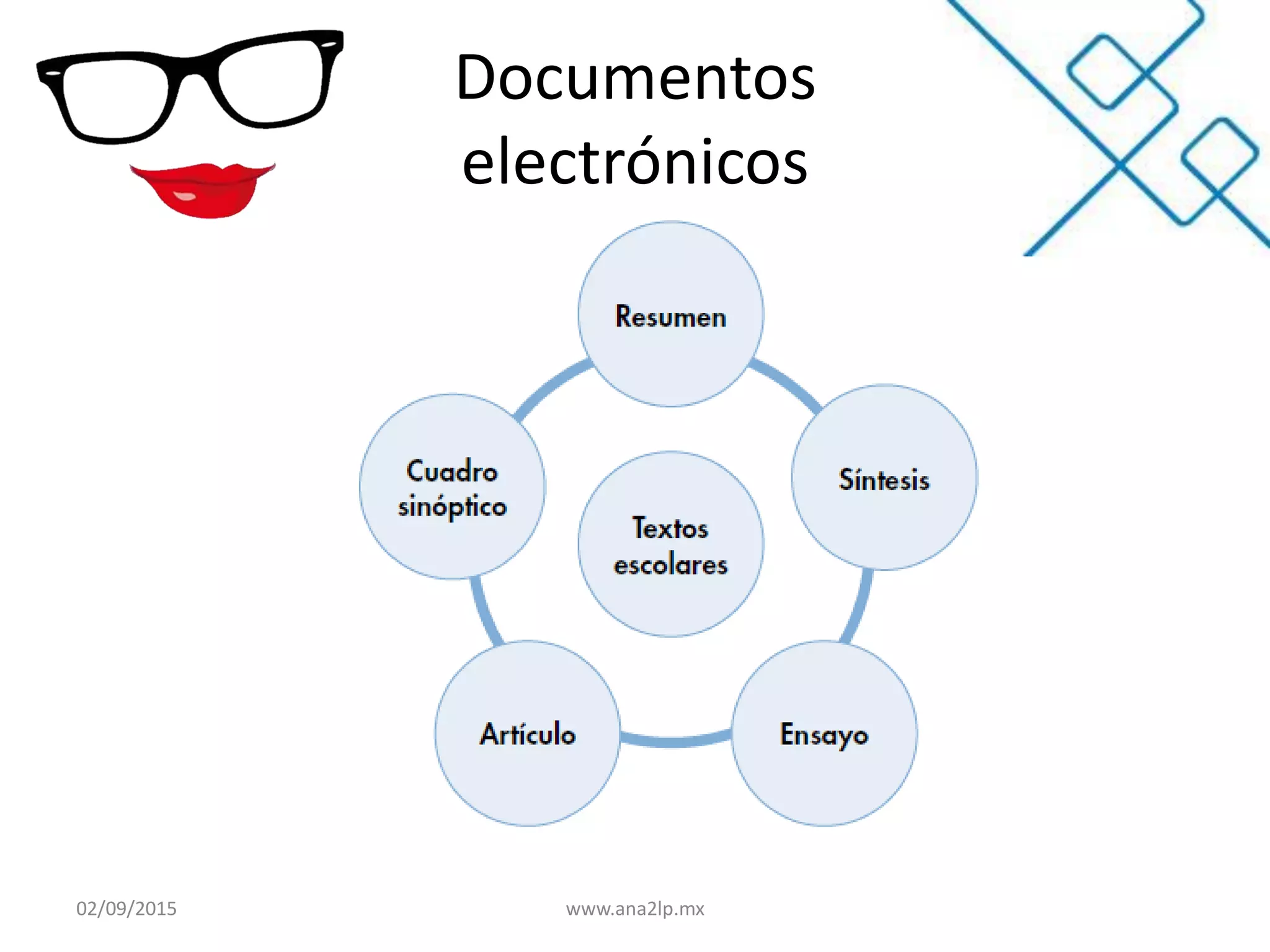 Documentos
electrónicos
02/09/2015 www.ana2lp.mx
 
