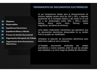  Todo documento electrónico o no, es susceptible de ser conservado por cierto tiempo  y su acceso debe garantizarse de tal manera que sea fácil de localizar.