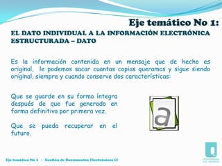 Artículo 95 de la Ley 270 de 1996 (validez y eficacia)Eje temático No 1   -   Gestión de Documentos Electrónicos G!