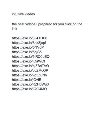 intuitive videos
the best videos I prepared for you.click on the
link
https://exe.io/uJ4TDP6
https://exe.io/8hkZjcpf
https://exe.io/6NVdP
https://exe.io/5qjS5
https://exe.io/5lRQ0pEQ
https://exe.io/jOaWCt
https://exe.io/pjZBdTVO
https://exe.io/coZMcOP
https://exe.io/vg3Z8Nn
https://exe.io/jOvIE
https://exe.io/KZH6Wu3
https://exe.io/IQ9I4MO
 