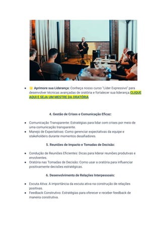 Liderança Expressa: Técnicas de Oratória para Líderes Empresariais | PDF