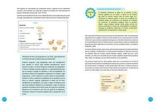 102 103
Para explicar las capacidades de comprensión lectora y algunos de sus indicadores
usaremos como ejemplo una receta del Cuaderno de Trabajo de 4 años Aprendemos
jugando. (Ministerio de Educación 2013: 99-104).
Este texto escrito es llevado al aula como material de lectura que puede servir para poner
en juego capacidades de comprensión lectora. Reproducimos la actividad propuesta:
“Mostramos la ficha y les preguntamos a los niños: ¿Qué observamos
en la ficha? ¿De qué se tratará el texto que está escrito?
Podemos preguntar: ¿Qué ingredientes creen que necesitaremos
para preparar la causa? ¿Qué cantidad necesitaremos? Vamos
leyendo la receta y al mismo tiempo les mostramos los ingredientes.
Si vamos a trabajar en grupos, pedimos a un representante del grupo
que se acerque a recoger sus utensilios y a otro los ingredientes. Les
permitimos observar los ingredientes y explorarlos con cuidado. Luego
preguntamos: ¿Cómo hacemos la causa? Leemos el procedimiento.
Durante la lectura, aclaramos el significado de las palabras que los
niños no conocen. Después, preparamos la receta con los niños,
identificando los ingredientes y los pasos a seguir, turnándonos para
que todos podamos colaborar en la preparación. Luego, las decoran
poniendo una aceituna encima de la causa y las colocan en una fuente.
Dibujamos en el recuadro lo que más nos gustó de la experiencia.
Finalmente, ordenan la secuencia seguida para la preparación de la
causa.”
CAPACIDAD
1
El estudiante diferencia el dibujo de la escritura y hace
lecturas globales de los textos, a partir de los indicios
que estos les ofrecen (colores, tipos de letras, lugar, etc.).
Interpreta el material gráfico a partir de la hipótesis de
cantidad mínima de caracteres y la hipótesis de variedad
de caracteres. El estudiante progresa hacia la escritura
silábica. Luego establece relación sonido grafía estricta de
forma convencional a través del reconocimiento de palabras
conocidas y finalmente comprende la escritura convencional,
estableciendo correspondencia sonido grafía.
Esta capacidad trata de los conocimientos que el niño desarrolla sobre “los principios de
organización de lo gráfico, la función de los nombres en el conocimiento de lo escrito,
la forma en que la escritura representa el lenguaje, la relación entre escritura y lectura y
la conceptualización sobre los valores sonoros convencionales y sobre las unidades del
lenguaje que están implicadas en la escritura, como el concepto de texto o de palabra”
(Teberosky, 2000).
En la vida cotidiana, dentro y fuera de las aulas, los textos aparecen en ciertos portadores
que los contienen. Familiarizados con estas prácticas letradas, los niños los reconocen
con facilidad: libros de cuentos, revistas infantiles, tarjetas, carteles del aula y otros
similares. Los niños son conscientes de que en esos portadores existen textos que dicen
algo. Saben, por ejemplo, que las noticias aparecen en los periódicos.
Una primera lectura que los niños realizan desde que se encuentran en el nivel de
Educación Inicial (5 años) es la identificación de textos de su entorno a partir de elementos
del mundo escrito. Por ejemplo, el niño puede saber qué dice en un letrero porque ha
reconocido los colores, el tipo de letra, el lugar donde se encuentra, etc. En este nivel de
lectura, los niños saben lo que dice pero no reconocen dónde lo dice.
1 taza de harina
1/2 cucharadita de sal
Agua
100 gramos de
mantequilla
1 huevo
Ingredientes
Se apropia del sistema de escritura
Ingredientes
5 papas sancochadas y peladas
1 limón
1 cucharadita de aceite
Sal al gusto
6 aceitunas
Preparación
Causa
1. Aplastar las papas sancochadas con el tenedor.
2. Echar una pizca de sal, el aceite y el limón.
3. Amasar las papas.
4. Formar bolas con la masa, poner encima un pedazo de aceituna.
 