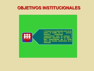OBJETIVOS INSTITUCIONALES
