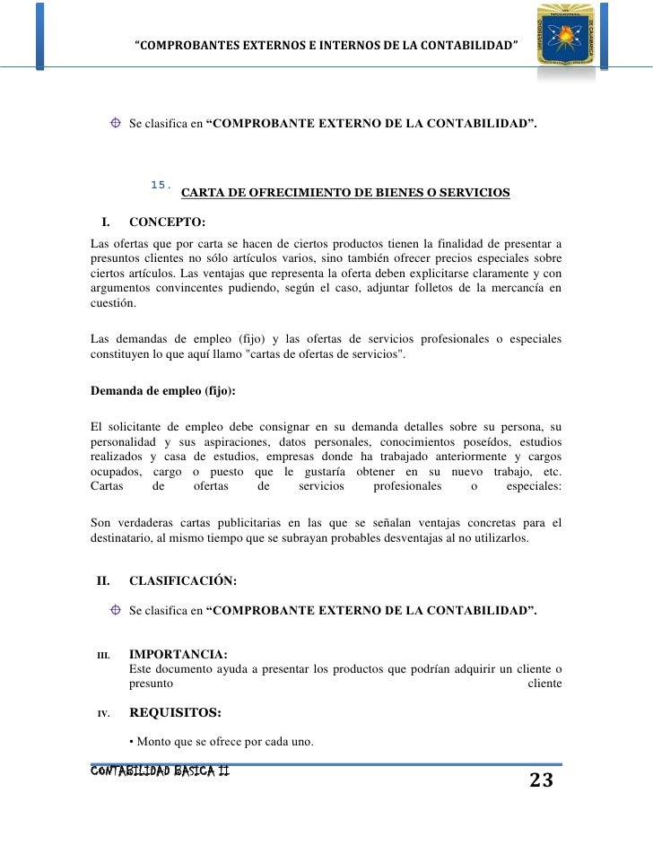 Documentos internos y externos
