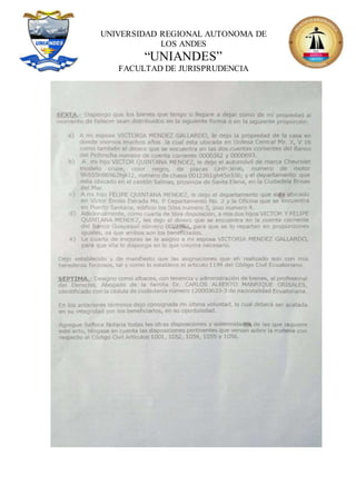 UNIVERSIDAD REGIONAL AUTONOMA DE
LOS ANDES
“UNIANDES”
FACULTAD DE JURISPRUDENCIA
 