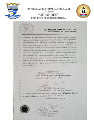 UNIVERSIDAD REGIONAL AUTONOMA DE
LOS ANDES
“UNIANDES”
FACULTAD DE JURISPRUDENCIA
 
