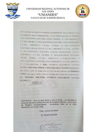 UNIVERSIDAD REGIONAL AUTONOMA DE
LOS ANDES
“UNIANDES”
FACULTAD DE JURISPRUDENCIA
 