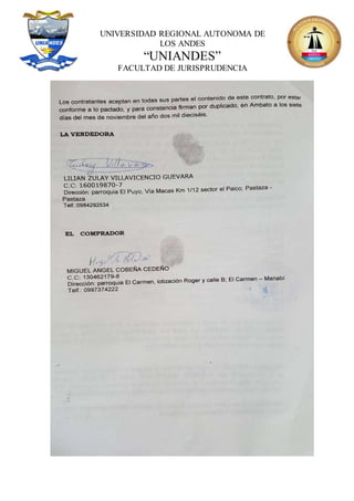 UNIVERSIDAD REGIONAL AUTONOMA DE
LOS ANDES
“UNIANDES”
FACULTAD DE JURISPRUDENCIA
 