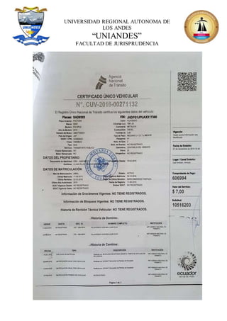 UNIVERSIDAD REGIONAL AUTONOMA DE
LOS ANDES
“UNIANDES”
FACULTAD DE JURISPRUDENCIA
 