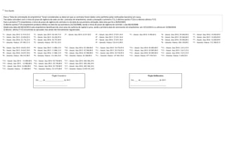 (1)
      Taxa líquida.


  Para a “Data de contratação do empréstimo” foram consideradas as datas em que os contratos foram dados como perfeitos pelas instituições bancárias em causa.
  Tais datas coincidem com o inicio do prazo de vigência de cada um dos contratos de empréstimo, sendo a excepção o primeiro (*1), o décimo quinto (*15) e o décimo sétimo (*17).
  Para o primeiro (*1) empréstimo o início do prazo de vigência do contrato é o da data da sua primeira utilização, data esta que foi a 20/03/2003.
  O décimo quinto (*15) empréstimo produziu efeitos na data da sua assinatura (21/10/2008), sendo o inicio do prazo de vigência do contrato o dia 06/10/2008.
  Desde esta data até 06/10/2013 este empréstimo beneficiará de cinco anos de carência de capital e juros, sendo a primeira data de vencimento do empréstimo em 15/12/2013 e a ultima em 15/06/2018.
  O décimo sétimo (*17) encontrata-se aprovado mas ainda não formalmente regularizado.

*1 – Amort. Ano 2014: 21.914,22 €    *2 – Amort. Ano 2014: 26.168,73 €     3* – Amort. Ano 2014: 8.437,50 €        4* – Amort. Ano 2014: 27.051,56 €     *5 – Amort. Ano 2014: 9.388,66 €     *6 – Amort. Ano 2014: 29.568,88 €    *7 – Amort. Ano 2014: 14.820,89 €
*1 – Amort. Ano 2015: 22.044,83 €    *2 – Amort. Ano 2015: 26.458,95 €                                             4* – Amort. Ano 2015: 27.051.56 €                                          *6 – Amort. Ano 2015: 29.568,88 €    *7 – Amort. Ano 2015: 14.820,89 €
*1 – Amort. Ano 2016: 22.176,22 €    *2 – Amort. Ano 2016: 26.752,40 €                                             4* – Amort. Ano 2016: 27.051,56 €                                          *6 – Amort. Ano 2016: 29.568,88 €    *7 – Amort. Ano 2016: 14.820,89 €
*1 – Amortiz. Outros: 147.402,51 €   *2 – Amortiz. Outros: 195.761,22 €                                            4* – Amortiz. Outros: 216.412,40 €                                         *6 – Amortiz. Outros: 266.120,08 €   *7 – Amortiz. Outros: 133.388,01 €

*8 – Amort. Ano 2014: 34.653,39 €    *9 – Amort. Ano 2014: 11.006,12 €     *10 – Amort. Ano 2014: 42.500,00 €      *11 – Amort. Ano 2014: 24.576,92 €    *12 – Amort. Ano 2014: 85.005,08 €   *13 – Amort. Ano 2014: 3.613,52 €
*8 – Amort. Ano 2015: 34.653,39 €    *9 – Amort. Ano 2015: 11.006,12 €     *10 – Amort. Ano 2015: 42.500,00 €      *11 – Amort. Ano 2015: 24.576,92 €    *12 – Amort. Ano 2015: 85.005,08 €   *13 – Amort. Ano 2015: 3.613,52 €
*8 – Amort. Ano 2016: 34.653,39 €    *9 – Amort. Ano 2016: 11.006,12 €     *10 – Amort. Ano 2016: 42.500,00 €      *11 – Amort. Ano 2016: 24.576,92 €    *12 – Amort. Ano 2016: 85.005,08 €   *13 – Amort. Ano 2016: 3.613,52 €
*8 – Amortiz. Outros: 346.533,90 €   *9 – Amortiz. Outros: 115.564,10 €    *10 – Amortiz. Outros: 42.500,00 €      *11 – Amortiz. Outros: 147.461,56 €   *12 – Amort. Outros: 977.558,58 €    *13 – Amortiz. Outros: 5.420,26 €

*15 – Amort. Ano 2014: 14.400,00 €   *16 – Amort. Ano 2014: 92.750,00 €    *17 – Amort. Ano 2014: 402.386,34 €
*15 – Amort. Ano 2015: 14.400,00 €   *16 – Amort. Ano 2015: 92.750,00 €    *17 – Amort. Ano 2015: 402.386,34 €
*15 – Amort. Ano 2016: 14.400,00 €   *16 – Amort. Ano 2016: 92.750,00 €    *17 – Amort. Ano 2016: 402.386,34 €
*15 – Amortiz. Outros: 21.600,00 €   *16 – Amortiz. Outros: 231.875,00 €   *17 – Amortiz. Outros: 6.438.181,24 €


                                                           Órgão Executivo                                                                                                     Órgão Deliberativo

                                       Em ____ de ___________________ de 2012                                                                             Em ____ de ___________________ de 2012

                                     _______________________________                                                                                     __________________________________
 