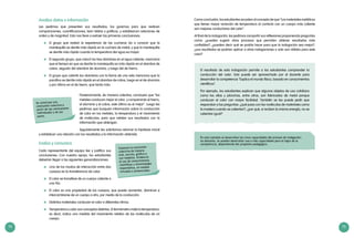 74 75
Posteriormente, de manera colectiva, concluyen que “los
metales conducen mejor el calor, y comparando el hierro,
el aluminio y el cobre, este último es el mejor”. Luego les
pedimos que busquen información sobre la conducción
de calor en los metales, la temperatura y el movimiento
de moléculas, para que validen sus resultados con la
información que obtengan.
Seguidamente les solicitamos retomar la hipótesis inicial
y establecer una relación con los resultados y la información obtenida.
Sustenta la conclusión
colectiva de manera
oral, escrita, gráfica o
con modelos. Evidencia
el uso de conocimientos
científicos y terminología
matemática, en medios
virtuales o presenciales.
Se construye una
conclusión colectiva a
partir de las conclusiones
individuales y de sus
pares.
Evalúa y comunica
Cada representante del equipo lee y justifica sus
conclusiones. Con nuestro apoyo, los estudiantes
deberían llegar a las siguientes generalizaciones:
	 Uno de los modos de interacción entre dos
cuerpos es la transferencia de calor.
	 El calor se transfiere de un cuerpo caliente a
uno frío.
	 El calor es una propiedad de los cuerpos, que puede aumentar, disminuir e
intercambiarse de un cuerpo a otro, por medio de la conducción.
	 Distintos materiales conducen el calor a diferentes ritmos.
	 Temperatura y calor son conceptos distintos. El termómetro mide la temperatura,
es decir, indica una medida del movimiento relativo de las moléculas de un
cuerpo.
Analiza datos o información
Les pedimos que presenten sus resultados, los guiamos para que realicen
comparaciones, cuantificaciones, lean tablas y gráficos, y establezcan relaciones de
orden y de magnitud. Esto nos lleva a extraer las primeras conclusiones:
	 El grupo que realizó la experiencia de las cucharas da a conocer que la
mantequilla se derrite más rápido en la cuchara de metal, y que la mantequilla
se derrite más rápido cuando la temperatura del agua es mayor.
	 El segundo grupo, que colocó los tres alambres en el agua caliente, menciona
que el tiempo en que se derrite la mantequilla es más rápido en el alambre de
cobre, seguido del alambre de aluminio, y luego del de hierro.
	 El grupo que calentó los alambres con la llama de una vela menciona que la
parafina se derrite más rápido en el alambre de cobre, luego en el de aluminio
y por último en el de hierro, que tarda más.
El resultado de esta indagación permite a los estudiantes comprender la
conducción del calor. Esto puede ser aprovechado por el docente para
desarrollar la competencia “Explica el mundo físico, basado en conocimientos
científicos”.
Por ejemplo, los estudiantes explican que algunos objetos de uso cotidiano
como las ollas y planchas, entre otros, son fabricados de metal porque
conducen el calor con mayor facilidad. También se les puede pedir que
respondan a las preguntas: ¿qué pasa con las moléculas de materiales como
la madera cuando se calientan?, ¿por qué, si reciben la misma energía, no se
calientan igual?
En este ejemplo se desarrollan las cinco capacidades del proceso de indagación;
no obstante, se pueden desarrollar una o más capacidades para el logro de la
competencia, dependiendo del propósito pedagógico.
Como conclusión, los estudiantes acceden al concepto de que “Los materiales metálicos
que tienen mayor variación de temperatura al contacto con un cuerpo más caliente
son mejores conductores del calor”.
Al final de la indagación, les pedimos compartir sus reflexiones proponiendo preguntas
como: ¿pueden sugerir otros procesos que permitan obtener resultados más
confiables?, ¿pueden decir qué se podría hacer para que la indagación sea mejor?,
¿sus resultados se podrían aplicar a otras indagaciones o solo son válidos para este
caso?
 